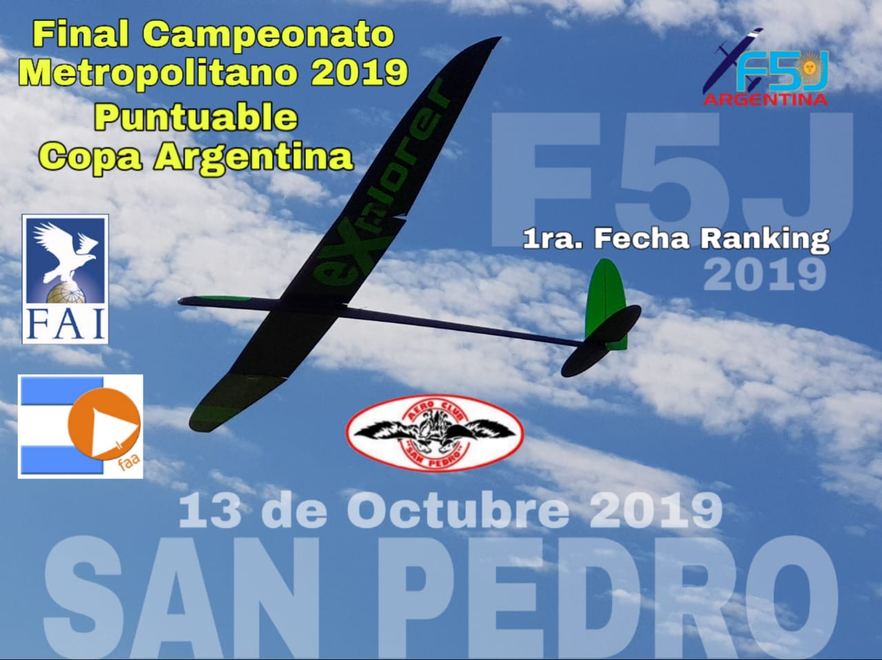 1° Fecha Ranking F5J y final Campeonato Metropolitano F5j 2019 – San Pedro – Pcia. Bs. As. 13/10/19