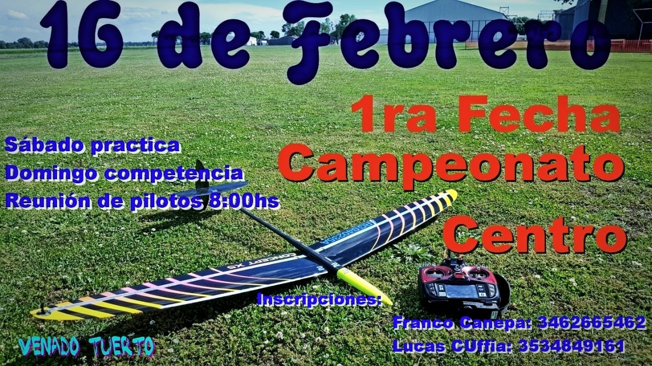 1° Fecha Campeonato Centro de F3K FAI 2020 – Aeroclub Venado Tuerto – 16/02/2020
