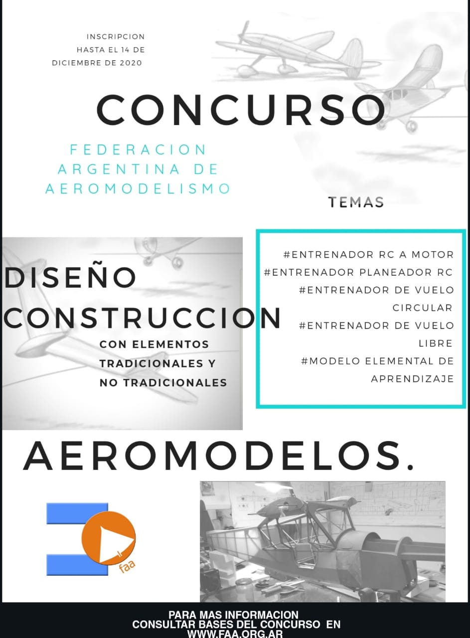 Concurso de Diseño y Construcción de Aeromodelos  año 2020-2021 – Organizado por la FAA
