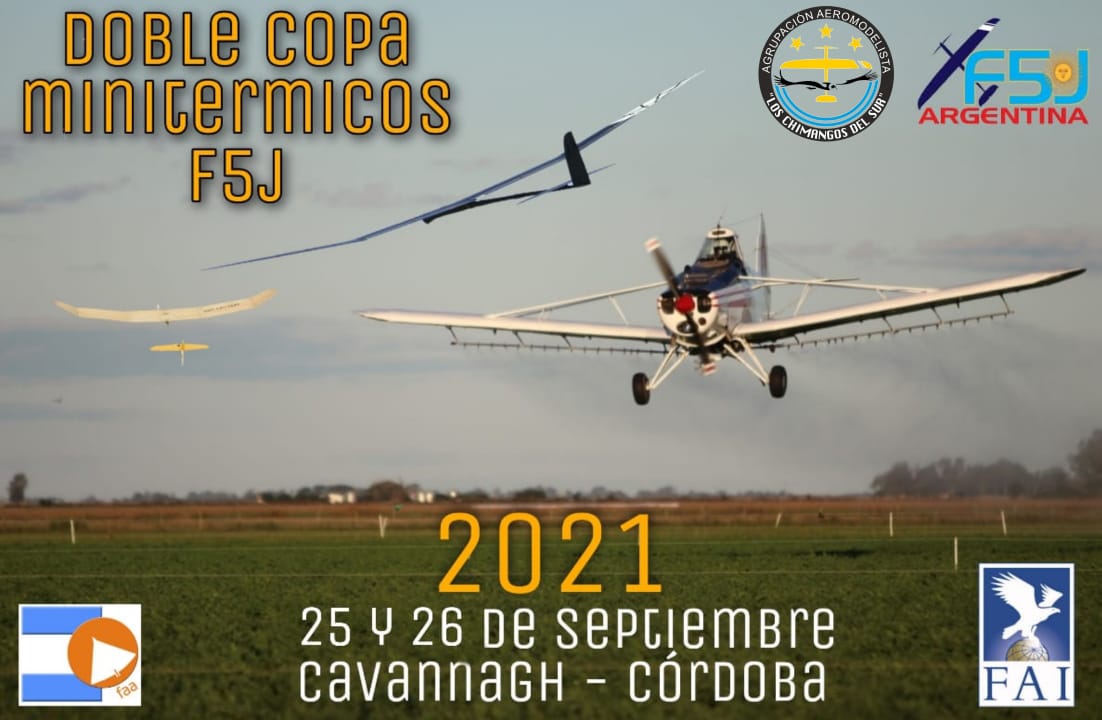 Copa Cavanagh – Pcia. Córdoba – Minitermicos 25/09/2021 y F5J FAI el 26/09/2021 – Organiza Club Los Chimangos del Sur