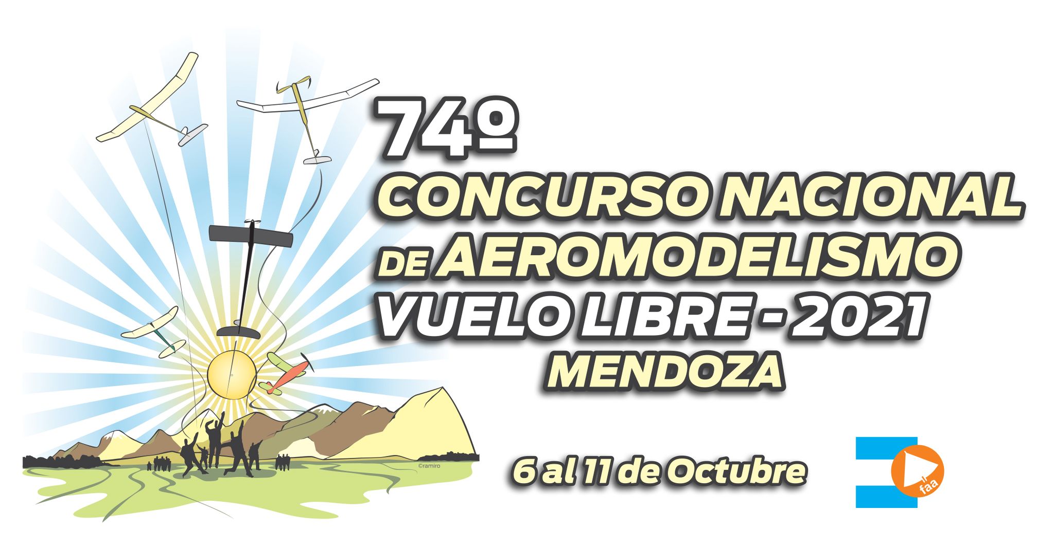 74° Concurso Nacional de Aeromodelismo de Vuelo Libre –  F1A, F1J y A2 Classico –  26 al 29/11/2021 – Villa María – Córdoba