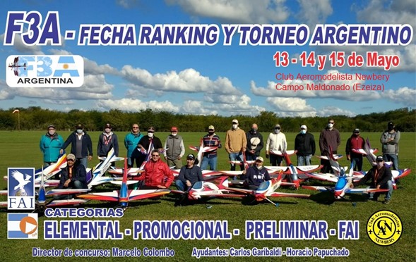 1° Fecha Ránking F3A FAI y 1° Torneo F3A Argentina – Club Aeromodelista Newbery – Campo Maldonado – Ezeiza – Bs. As. – 13 al 15/05/2022