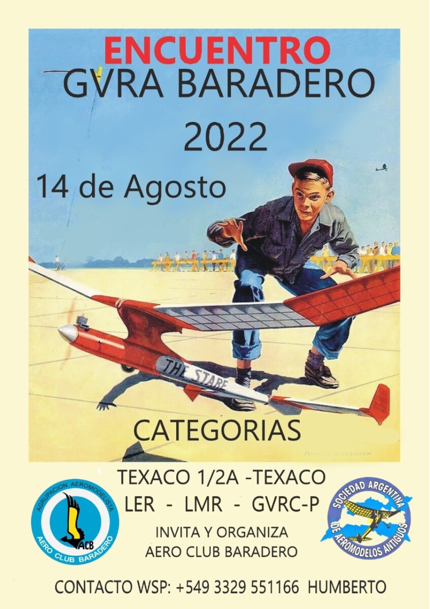 Encuentro de Guardia Vieja Radio Asistida Baradero – Pcia. de Buenos Aires – 14/08/2022 – Federación Argentina de Aeromodelismo