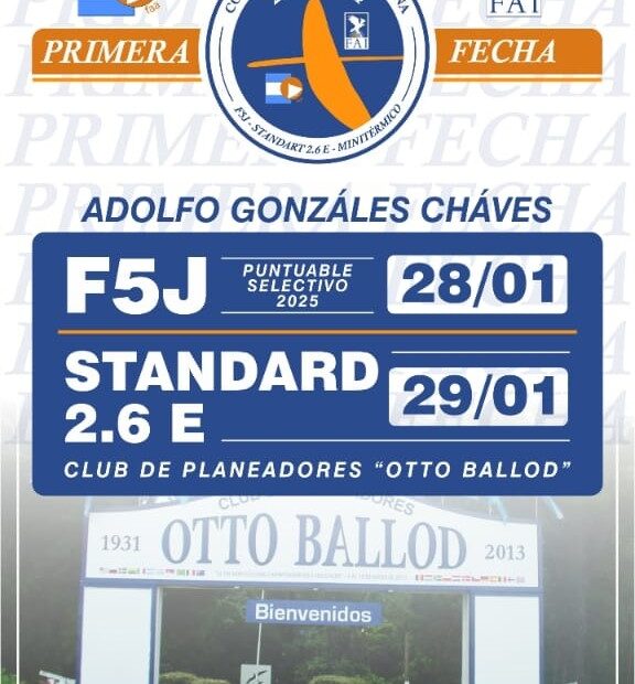 1° Fecha Copa Federación F5J y Standard 2.6-E – Club de Planeadores Otto Ballod – Gonzalez Chavez – Pcia. Bs. As. – 28 y 29/01/2023