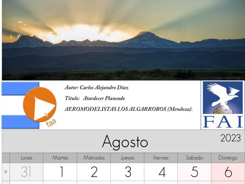 Bienvenido Agosto!!!! y que mejor que recibirlo con el calendario de la FAA