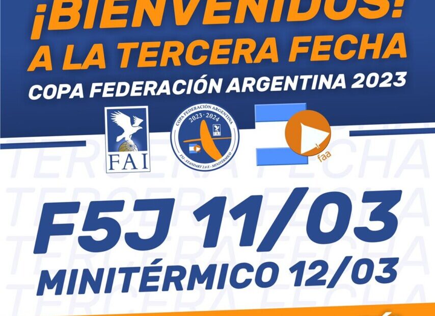 3° Fecha Copa Federación F5J y Minitermicos – Rodeo Chico – Santa Teresa – Santa Fe – 11 y 12/03/2023