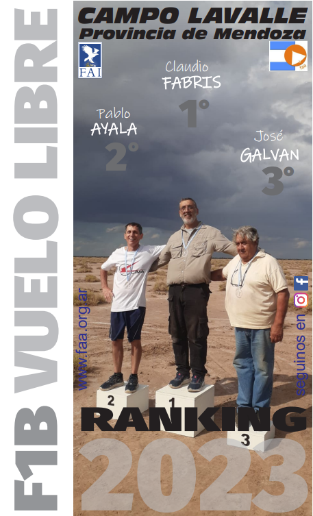 RESULTADOS 1° Fecha Ranking – Vuelo Libre – Campo Lavalle – Pcia. de Mendoza – 23 al 26/03/2023