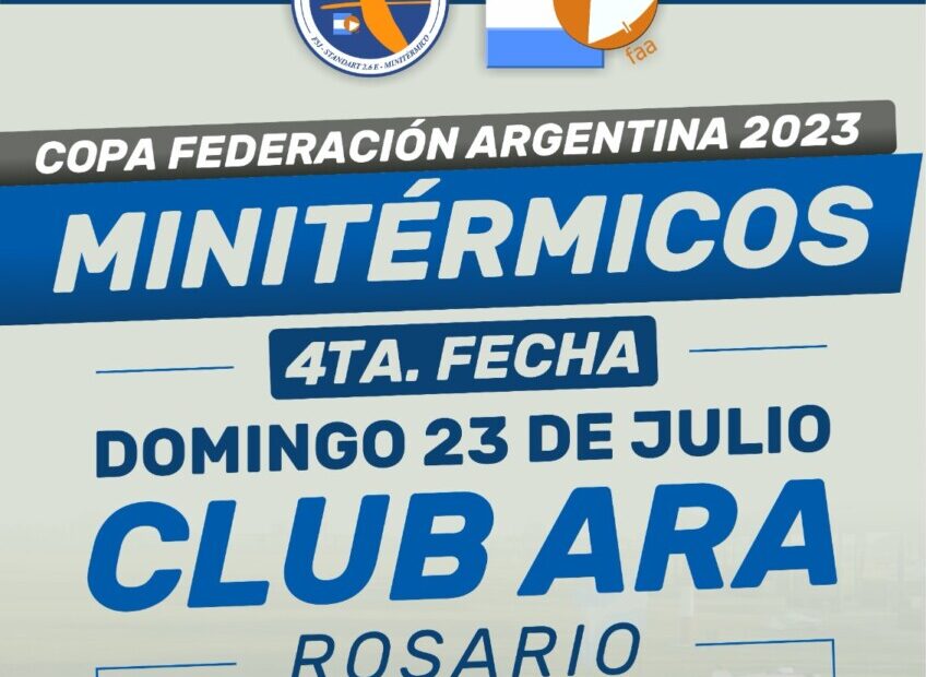 4° Fecha Copa Federación Argentina de Minitermicos 2023 – ARA Agrupación Rosarina de Aeromodelismo – Pcia. Sta. Fe – 23/07/2023