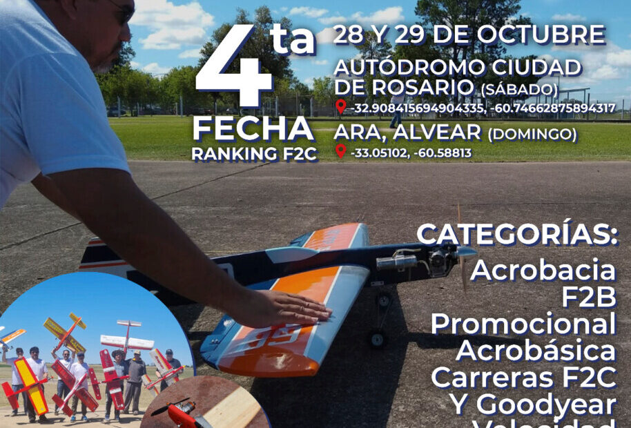 2° Fecha Ránking F2C y 4° Fecha Torneo APUCA Vuelo Circular 2023 – Agrupación Rosarina Aeromodelista – Rosario – Sta Fe 28 y 29/10/2023