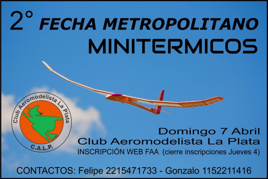 2° Fecha Campeonato Metropolitano de Minitermicos 2024 – Club Aeromodelista La Plata CALP – Pcia. Bs. As. – 07/04/2024