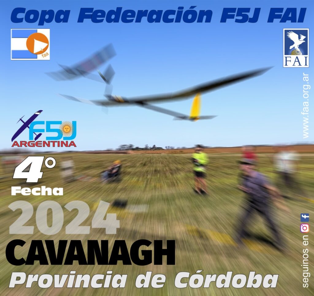 4° Fecha Copa Federación F5J Argentina 2024 – Cavanagh – Pcia. de Córdoba 25 y 26/05/2024